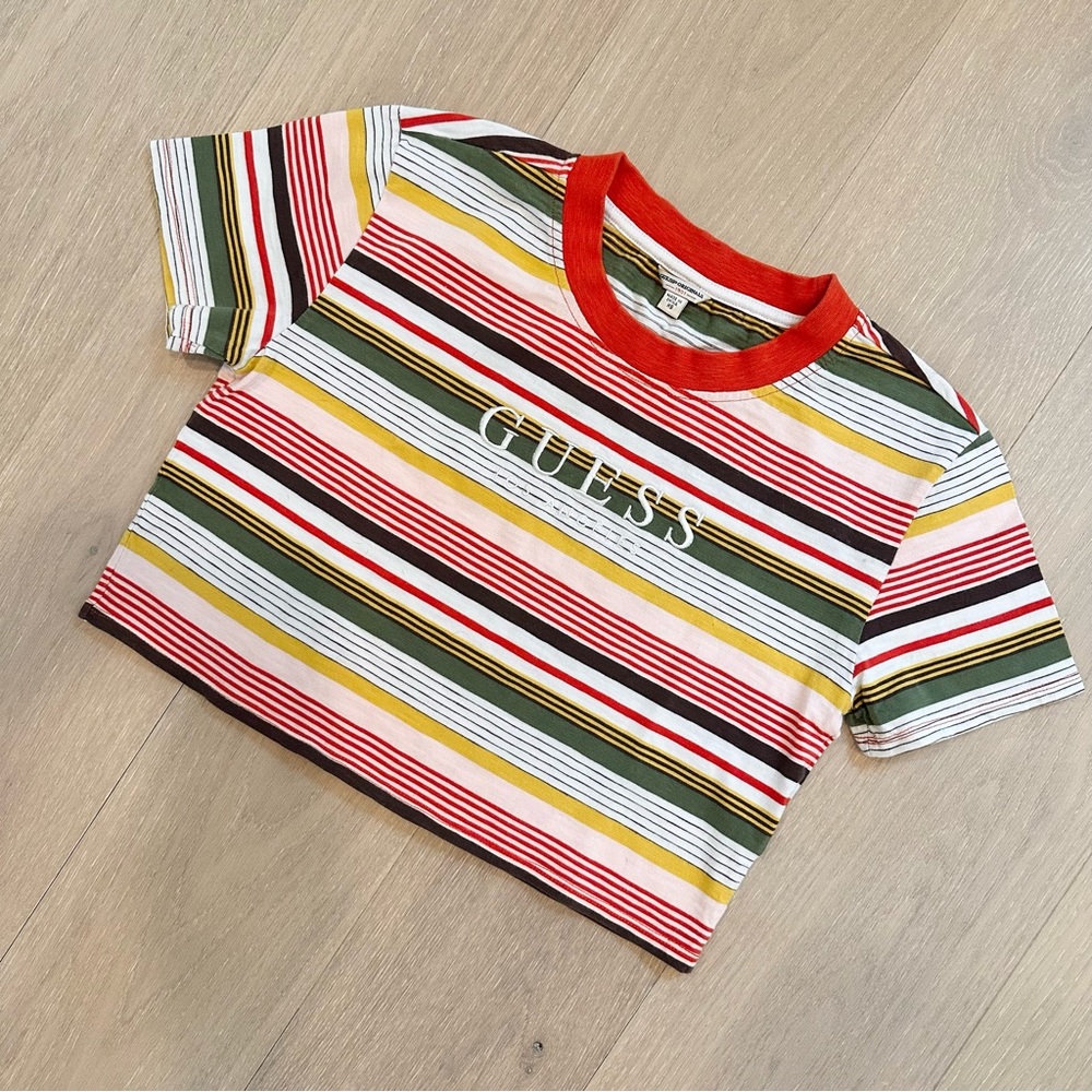 GUESS ORIGINALS Striped Crop Top XS